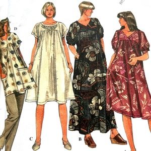 Simplicity 9548 Sewing Pattern Lounge Dress Tunic 18W-24W  Uncut 90s Maxi Knee